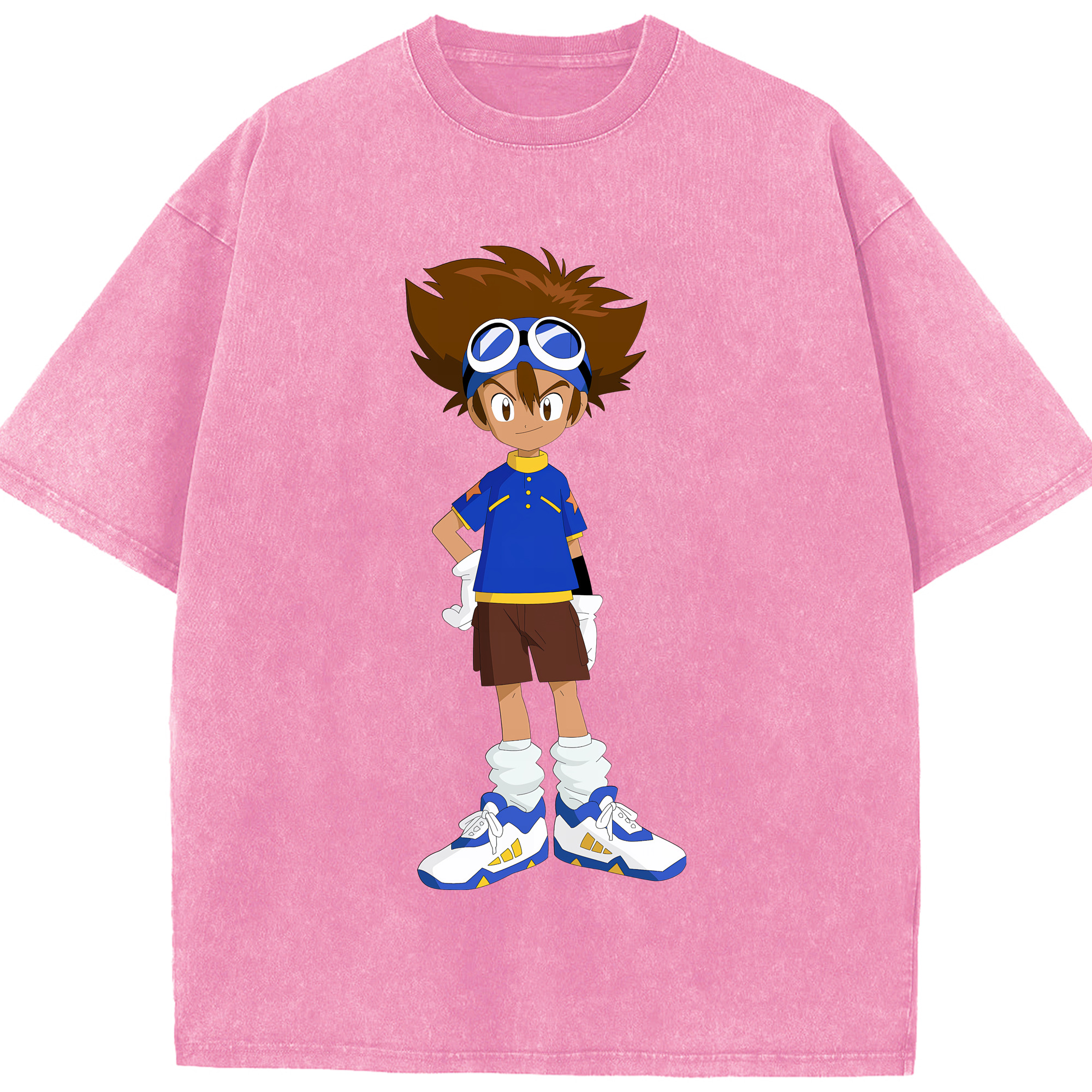 （画像用） Digimon デジタルモンスター/デジモン 綿100% ヴィンテージ風 半袖Tシャツ（フロントプリント）